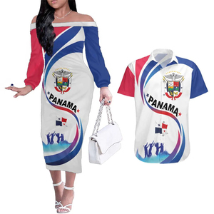 2025 nueva moda pareja <span class=keywords><strong>Ropa</strong></span> a juego de manga larga <span class=keywords><strong>Ropa</strong></span> De Mujer Panamá pareja traje camisa y vestido - Product Image 6