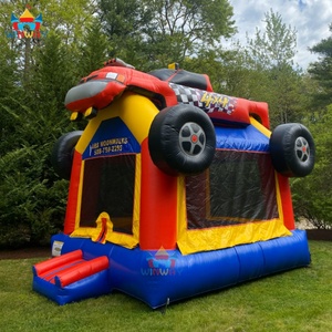 Castillo Inflable Gigante Personalizado Ecológico con Diseño de Monster Truck, Casa de Brinco Divertida de 5x5m, Modelo Grave Digger - Product Image 5