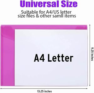 Pochette transparente <span class=keywords><strong>en</strong></span> polyéthylène, classeur plastique format A4 avec pochette pour étiquette, pour documents, fournitures scolaires et de bureau - Product Image 5