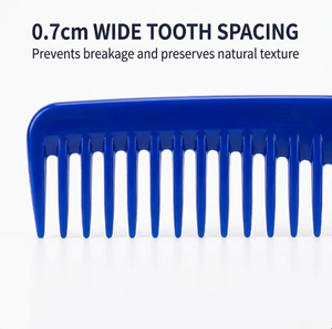 Peigne à dents larges professionnel 3-en-1 : Peigne à queue texturé pour pompadour avec brosse de bordure et aiguille de sectionnement - Product Image 5