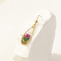 Boucles d'oreilles en fleurs de rose naturelles préservées, incrustées de résine transparente, faites à la main, accessoires de mode pour femmes, bijoux