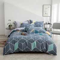Ensemble de draps de lit en coton Jacquard de qualité hôtelière personnalisé de haute qualité comprenant un drap housse drap plat taie d'oreiller-Polyester de qualité