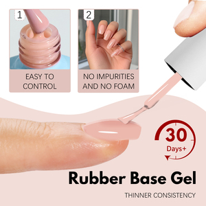 FZN HEMA FREE Thinner Consistency Rubber Builder Base Coffret De Vernis Ongles En Gel Nails Supply 5 en 1 Glue G Functional Gel - Product Image 2