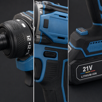 Perceuse sans fil 21V sans balais, couple maximal, vitesse variable, marche avant/arrière, poignée ergonomique, lumière LED, usage domestique, UN38.3