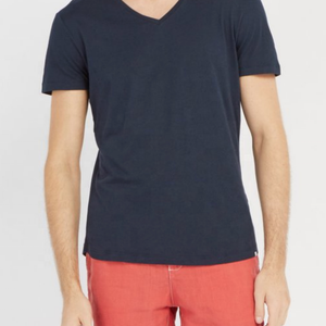 <span class=keywords><strong>T</strong></span>-<span class=keywords><strong>shirt</strong></span> pour <span class=keywords><strong>homme</strong></span> à <span class=keywords><strong>col</strong></span> en <span class=keywords><strong>V</strong></span>, 100% coton, coupe classique, respirant, imprimé en sérigraphie, écologique, anti-boulochage - Product Image 4