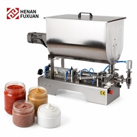 Machine de remplissage et de dosage pneumatique industrielle pour pâtes (piment, arachide, crevettes) et produits cosmétiques, avec trémie de mélange