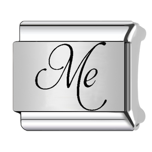 Custom Laser Engraved <b>Italian</b> Charm Bracelet Links Stainless Steel Family Love Memorial Words DIY Modular Bracelet Jewelry - Product Image 3