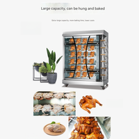 Four à rôtir poulet programmable en acier inoxydable, chauffage par convection, design compact, commandes numériques pour petits espaces