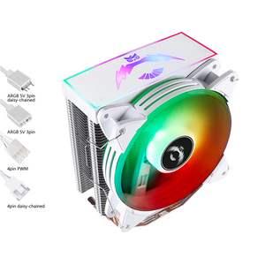 QiuzAim 120mm torre única ARGB 12th 1700 <span class=keywords><strong>CPU</strong></span> <span class=keywords><strong>Cooler</strong></span> con 5V 3Pin LED Lghting 4Pin PWM ventiladores eficientes 4 tubos de calor para AM4 i7 i5 - Product Image 4