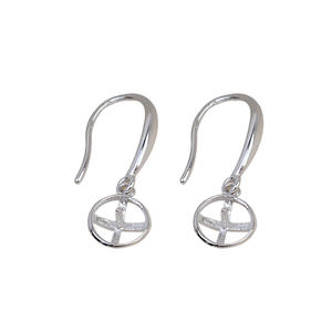 Crochet d'oreille en argent S925 avec plusieurs perles, boucles d'oreilles personnalisées avec 4-5 perles, accessoires de bricolage, forme plate de 6 mm, support vide pour femmes - Product Image 5