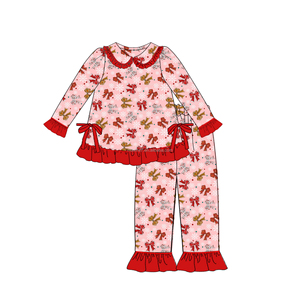 Abbigliamento per bambine all'ingrosso per bambini vestiti natalizi Design personalizzato <span class=keywords><strong>pigiama</strong></span> di bambù per bambini e bambini - Product Image 3