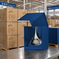 Boîte cadeau rigide bleu roi Leabon avec insert moulé à couvercle rabattable pour emballage de carafe à whisky – Vente en gros usine