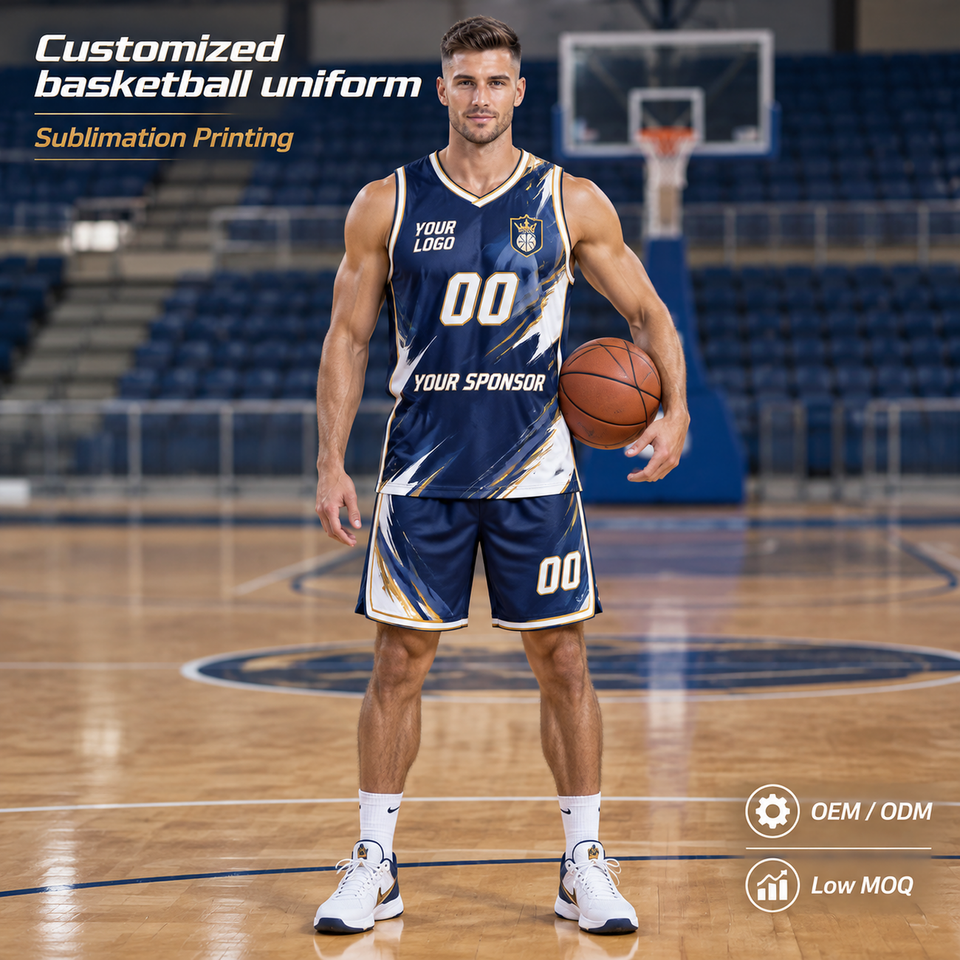 Full Sublimation Custom Basketball Uniform Set Logo Name Number ...