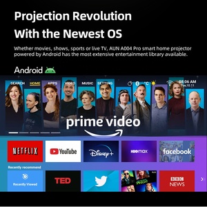 Direct Factory A004 Pro <b>Android</b> 14 OS 2/16 GB OEM ODM LED 4K Mini Video <b>Projector</b> 1080P HD Home Theater Outdoor Cinema Top Sales - Product Image 4