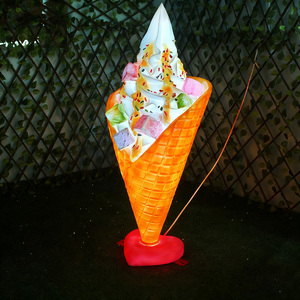 ที่แกะสลักรูปไอศกรีมทำจากไฟเบอร์กลาสตัวหนา F045รูปปั้นในฉากศิลปะเมืองตัวละครการ์ตูน - Product Image 6