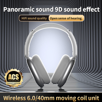 Casque de jeu sans fil HiFi stéréo V5.5 avec microphone ANC à réduction de bruit, écouteurs métalliques personnalisables OEM 20+