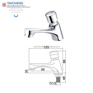 Robinet Moderne Sans Contact à Poignée Unique en Laiton avec Valve en Céramique K-400P pour Lavabos Commerciaux - Product Image 2