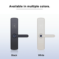 Cerradura Digital LOCKAI P5 de Aleación de Aluminio para Puertas de Madera/Acero/Aluminio, Desbloqueo por Huella Dactilar, Tarjeta, Contraseña, Código, Llave, Wi-Fi y Nube