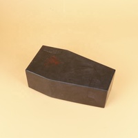 Emballage artisanal hexagonal écologique personnalisé par le fabricant, carton rigide noir, papier de luxe, laminage brillant, paillettes