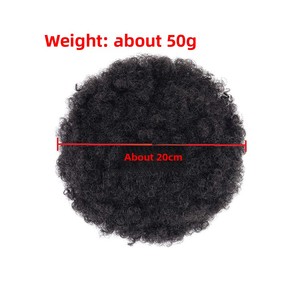 Nuevos y Populares Moños <span class=keywords><strong>de</strong></span> Cabello Afro Rizado para Mujer, Cola <span class=keywords><strong>de</strong></span> Caballo Corta y Rizada, Fibra Sintética Resistente al Calor - Product Image 3