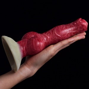 FAAK Hot Sale 8 Inch Long <b>Silicone</b> Dog Dildo Raw Beef Color G-spot Massage Animal Sex Toy Kinky Adult Sex <b>Tool</b> for Woman - Product Image 4