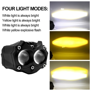 Phare LED Moto 3 Pouces avec Lentille Laser, Blanc et Jaune, Clignotant, Projecteur LED 12V 24V pour Voiture, Véhicule Tout-Terrain, Camion - Product Image 3