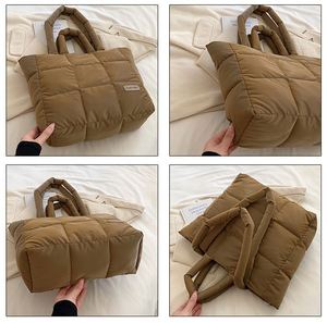 Autumn-Winter New Arrival Fashion Large Capacity Soft Cloud Fluffy Quilted Shoulder <b>Bag</b> Padded Puffer <b>Tote</b> <b>Bag</b> - Product Image 5