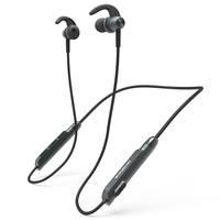 Headset olahraga nirkabel V5.0 waktu bermain 11 jam Earbuds dengan mikrofon untuk Gym lari kompatibel dengan iPhone Samsung Android
