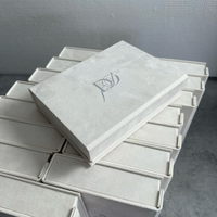 Boîtes en velours magnétiques personnalisées avec logo en feuille d'or, boîtes rigides en daim avec division, boîte cadeau de luxe pour mariage ou entreprise
