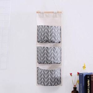 Sac de rangement suspendu en tissu personnalisable pour salon, chambre, armoire, dortoir – Pratique avec accès par poche de porte - Product Image 4
