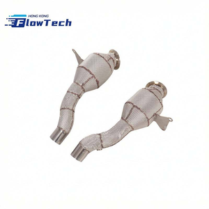 Downpipe FlowTech de 200 Celdas de Alto Flujo, Acero Inoxidable T304 con Protector Térmico para Ferrari 458 4.5L V8 - Product Image 4