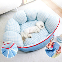 Lit pour chat et chien convertible, tente et canapé, double usage, maison pour animaux de compagnie, coussin amovible et lavable, pour petits chats et chiots