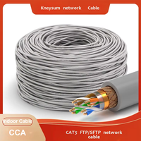 Cable de Fibra Óptica CAT5 CCA FTP SFTP de 8 Núcleos, Conductor Sólido G652D, Par Trenzado, para Interiores, Hogar, Computadora de Escritorio, Precio de Fábrica Kneysum