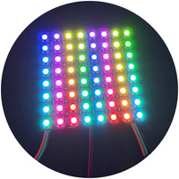 8x8 16x16 7x31 pantalla Flexible Pixel Light Dc5v RGB Ws2812b Maxtrix Panel Flexible Pcb módulo Led negro para señal de retroiluminación