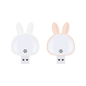 ไฟกลางคืน LED รูปกระต่ายอัจฉริยะไฟอบอุ่นปลั๊ก USB ควบคุมด้วยเสียง-ความคิดสร้างสรรค์ไฟข้างเตียงไฟฟ้าไอเดียของขวัญ