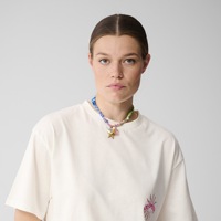 Modeketting Kleurrijk Gevlochten Koord ZeeSter Schelp Vis Uniek en Artistiek Elegant Fris Zoet RVS 18k