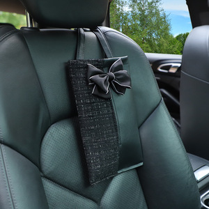 Car <b>Tissue</b> Box Leather Extended Version With Bowknot Rear Seat Backrest Mount - Product Image 4
