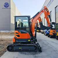 Mini-excavatrice 2,5 tonnes avec moteur Kubota certifié CE EPA, nouvelle pelle sur chenilles 2 tonnes 1 tonne, mini-excavatrices agricoles compactes, livraison gratuite