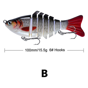 Señuelo de Pesca Segmentado Multiarticulado de Hundimiento Lento para Agua Dulce y Salada, Kit de Señuelos de Natación al por Mayor - Product Image 6