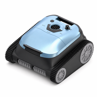 Nettoyeur de piscine robotisé sans fil, aspirateur automatique pour piscines jusqu'à 300 m², escalade des parois, double brosse à rouleaux, IPX8