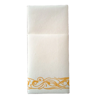 Couverts personnalisés de luxe serviettes en papier jetables blanches et noires serviettes Airlaid pour le déjeuner grossiste direct client