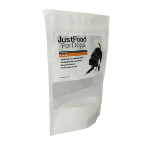 Sac de nourriture pour animaux de compagnie étanche à l'humidité de petite taille avec fermeture à glissière et fenêtre Emballage de nourriture pour chien à impression personnalisée en plastique PE - Product Image 1