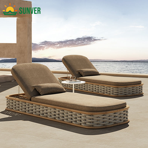 Meubles de patio, chaise longue <span class=keywords><strong>en</strong></span> teck, lit de repos <span class=keywords><strong>en</strong></span> rotin, meubles d'extérieur, lit de soleil <span class=keywords><strong>en</strong></span> bois, meubles de bord de piscine, chaises longues d'extérieur, lit de repos - Product Image 1