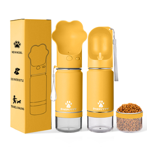 Bouteille d'eau portable pour chien en acier inoxydable, écologique, sans BPA, 14oz 18oz, avec couvercle à paille et distributeur de nourriture 2-en-1, pour voyage et extérieur, isotherme - Product Image 2