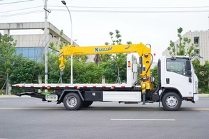 Camion de remorquage à plateau plat de marque japonaise RHD et LHD avec grue à 3 sections pour le levage et le transport de véhicules endommagés - Product Image 6