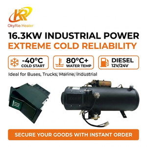 Calentador de Agua Diésel de Doble Voltaje 12V 24V Similar a Webasto de 16.3KW para Autobús, Camión, RV, <span class=keywords><strong>Caravana</strong></span>, Equipo de Aire Acondicionado para Vehículos - Product Image 3