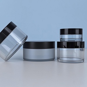 Round Shape Clear <b>Jar</b> White Lid PET Thick Bottom <b>Plastic</b> Cream <b>Jar</b> Custom Logo Body Scrub Butter <b>Jars</b> - Product Image 3