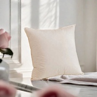 Coussin décoratif en plumes de canard grises douces de luxe, pour canapé et lit