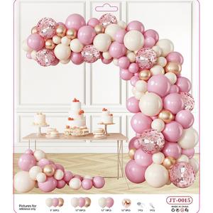 Rose Pink Blue Latex Theme Balloon Set for <strong>Boy</strong> &amp; Girl Birthday &amp; Wedding Party <strong>Decorations</strong> - Product Image 6