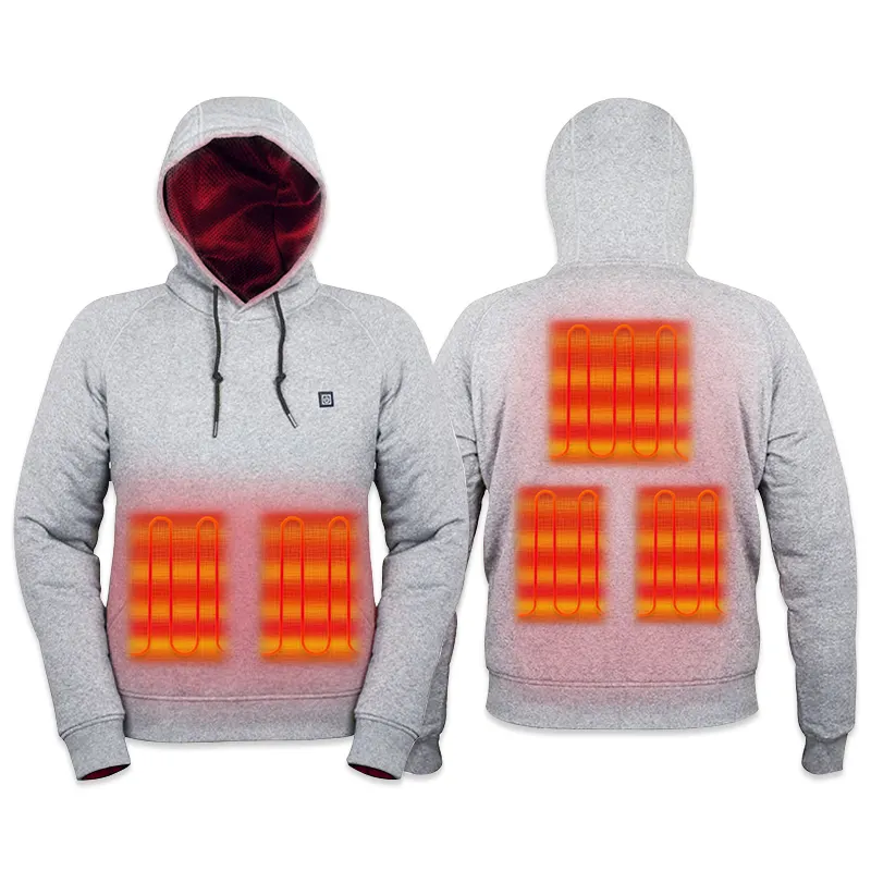 Chaqueta calefactora Lisa funcional con capucha para hombre de invierno al por mayor en stock